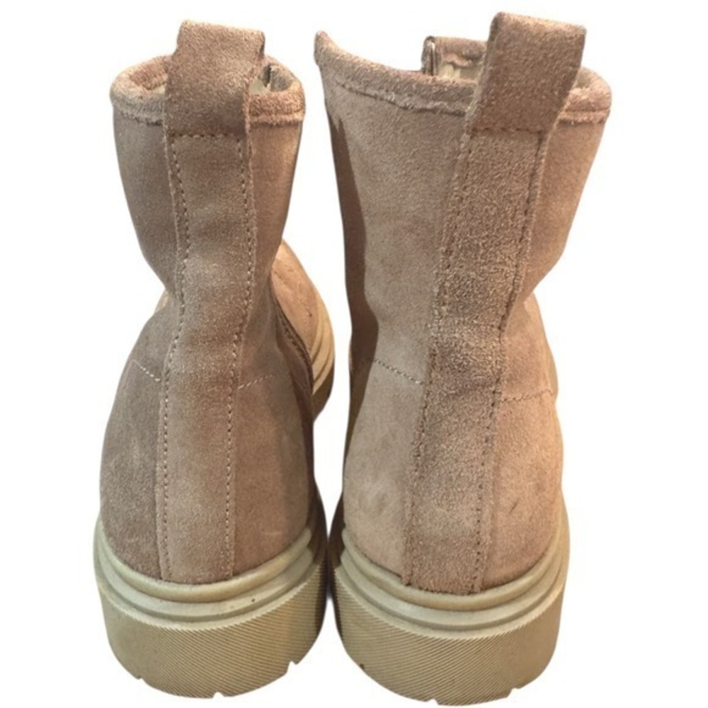 Cruza Women's Tan Suede Zip Front & Side Lug Sole Ankle Boots Size 39 - Picture 4 of 8